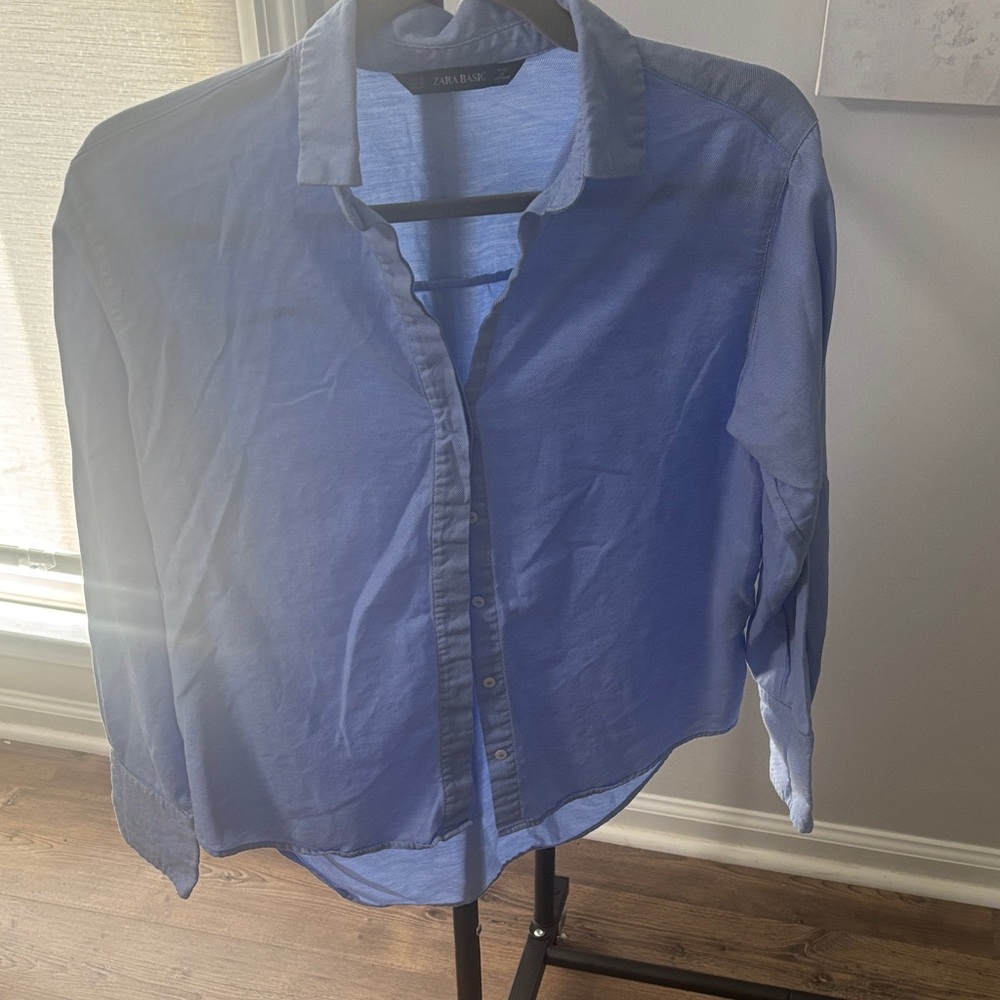 Zara Classic Blue Collared Shirt